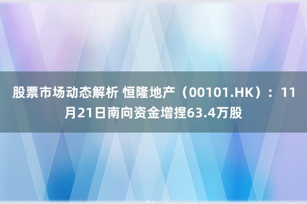 股票市场动态解析 恒隆地产（00101.HK）：11月21日南向资金增捏63.4万股