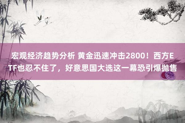 宏观经济趋势分析 黄金迅速冲击2800！西方ETF也忍不住了，好意思国大选这一幕恐引爆抛售